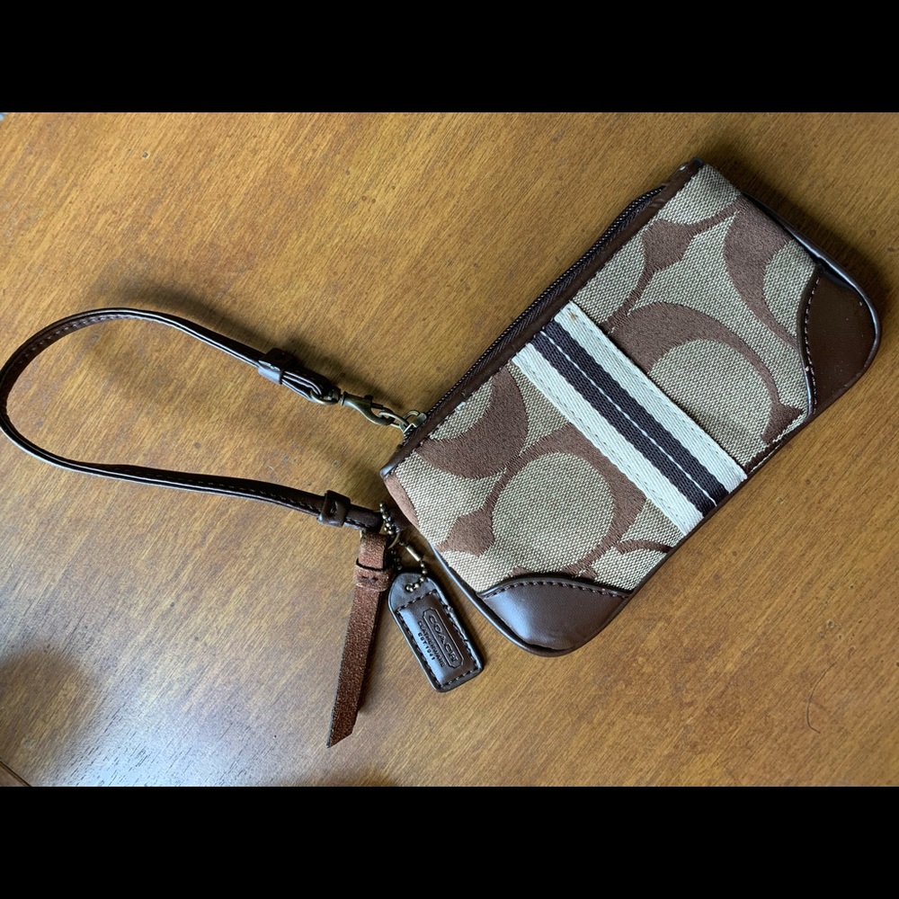 Coach tassel wristlet